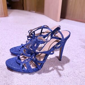 INC International Concepts Blue Strappy Heels